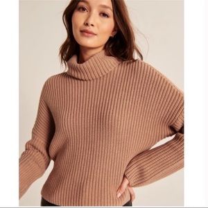 Abercrombie Brown Chunky Turtleneck Sweater